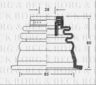 BORG & BECK bcb2650 -  Пыльник, приводной вал